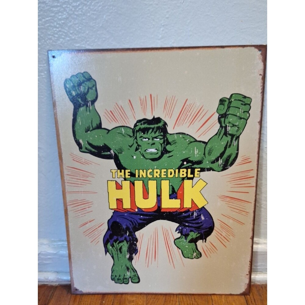 Marvel The Incredible Hulk Retro Wall Art Sign - Metal